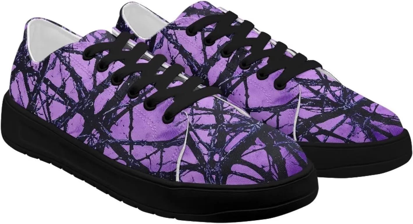 Women Classic Fashion Sneakers Lace Up Low Top Canvas Casual Sneakers Lightweight Breathable Comfort Wide Toe Shoes