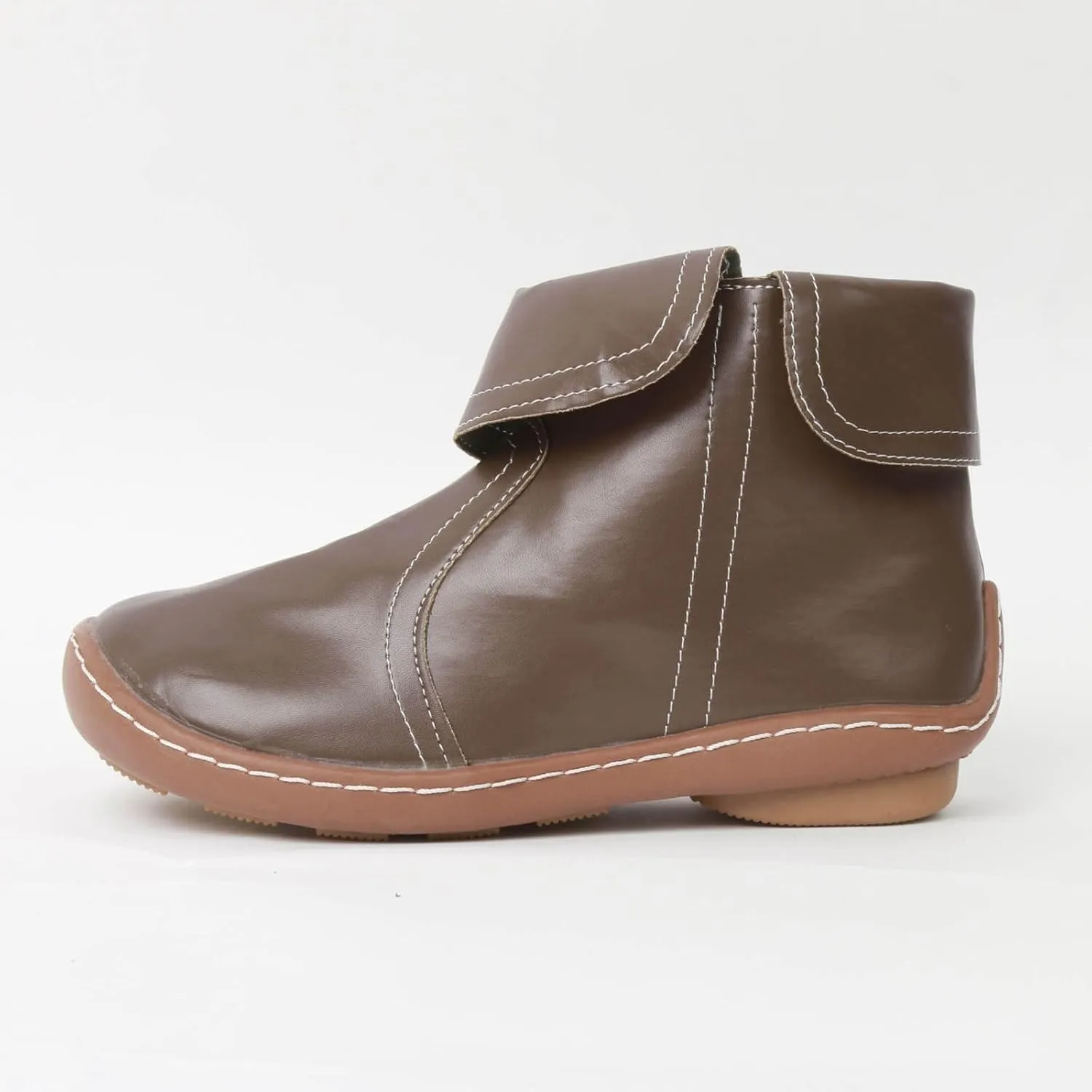 Women Flat Ankle Boots Round Toe Casual Boots for Women Side Zipper Round Toe Fashion Waterproof Comfortable Business