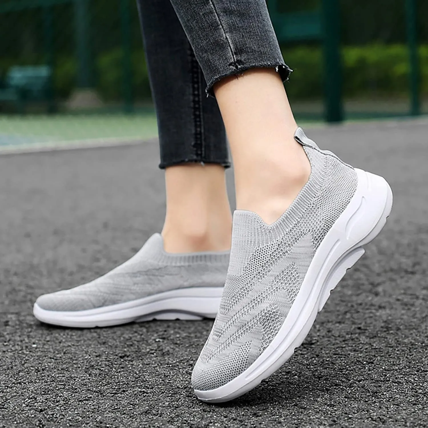 Women Slip Ons Sneakers Shoes Mesh Knit Size 8 Wide Non Slip Black Work Shoes for Women Womens Shoes Casual Fall Wedge Fall Wedge Sneakers for Women 2023 Walking Shoes Women Size 11.5 Wide Slip On