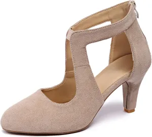 Women Summer Fashion Sandals Mid Heel Closed Toe Casual Walking Shoes Comfortable Strappy Roman Design for Outing
