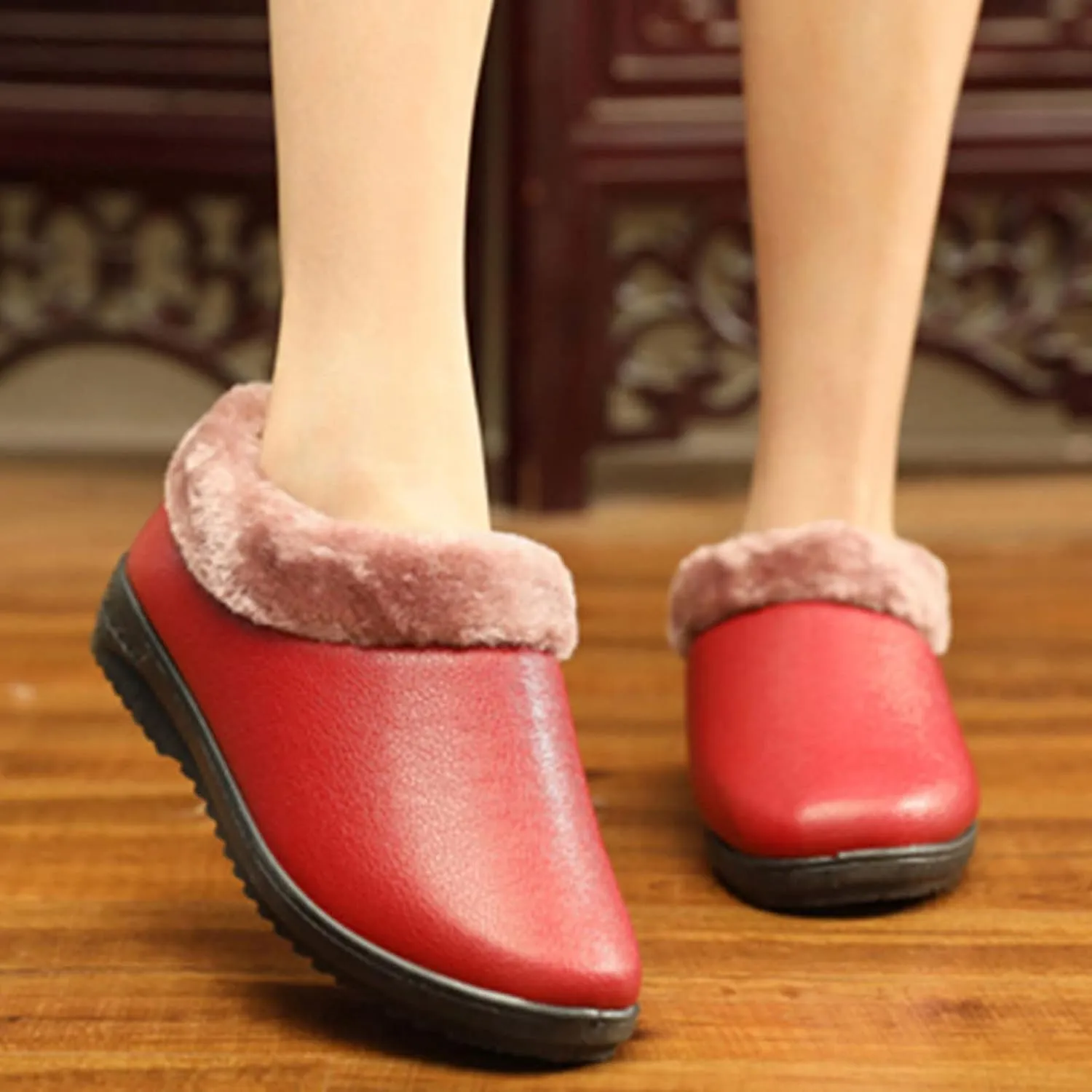 Women Winter Boots Waterproof Warm Waterproof Winter Boots for Women Wide Calf Ankle Winter Boots for Women Womens Fur Boots Women Waterproof Snow Boots Size 7 Early Prime of Day Deals 2024