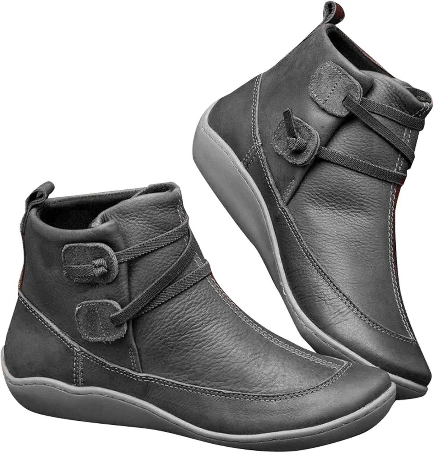 Women's Ankle Boots & Booties Ankle Booties for Women Flat Ankle Boots for Women Boot Shoes for Women Fashion Round Toe Side Zipper Pointd Toe Suede