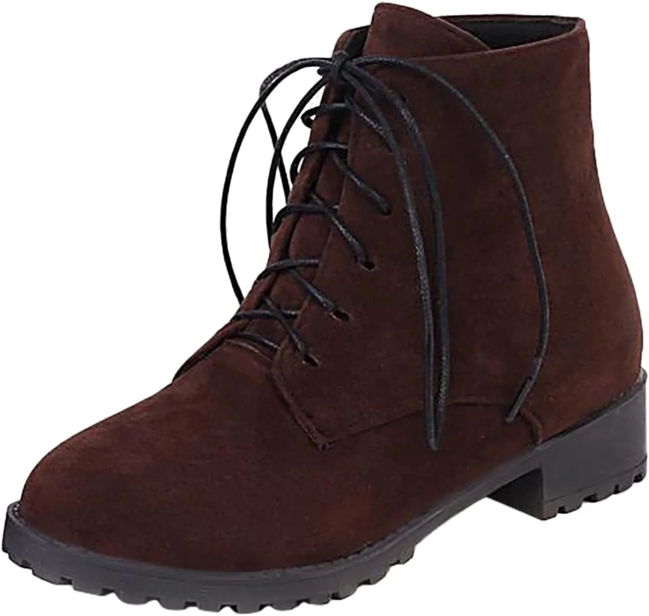 Women's Ankle Boots & Booties Comfortable Wide Width Booties Short Western Boots for Women Walking Shoes Women Fashion Round Toe Cut Out Chunky Stacked Heel Slip on