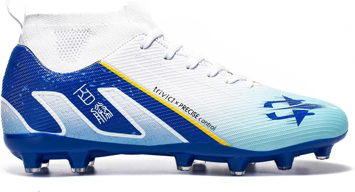 Women's high top Professional Sports Football Shoes for Indoor and Outdoor Training, Lightweight, Breathable, Fashionable and Comfortable Cleat Shoes