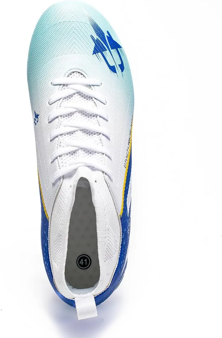 Women's high top Professional Sports Football Shoes for Indoor and Outdoor Training, Lightweight, Breathable, Fashionable and Comfortable Cleat Shoes
