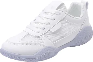Womens Lace Up Sneakers Women Walking Tennis Shoes Non Slip Work Shoes Women Workout Men's Casual Shoes Fashion Sneakers White Tennis Shoe Cross Trainer Shoe
