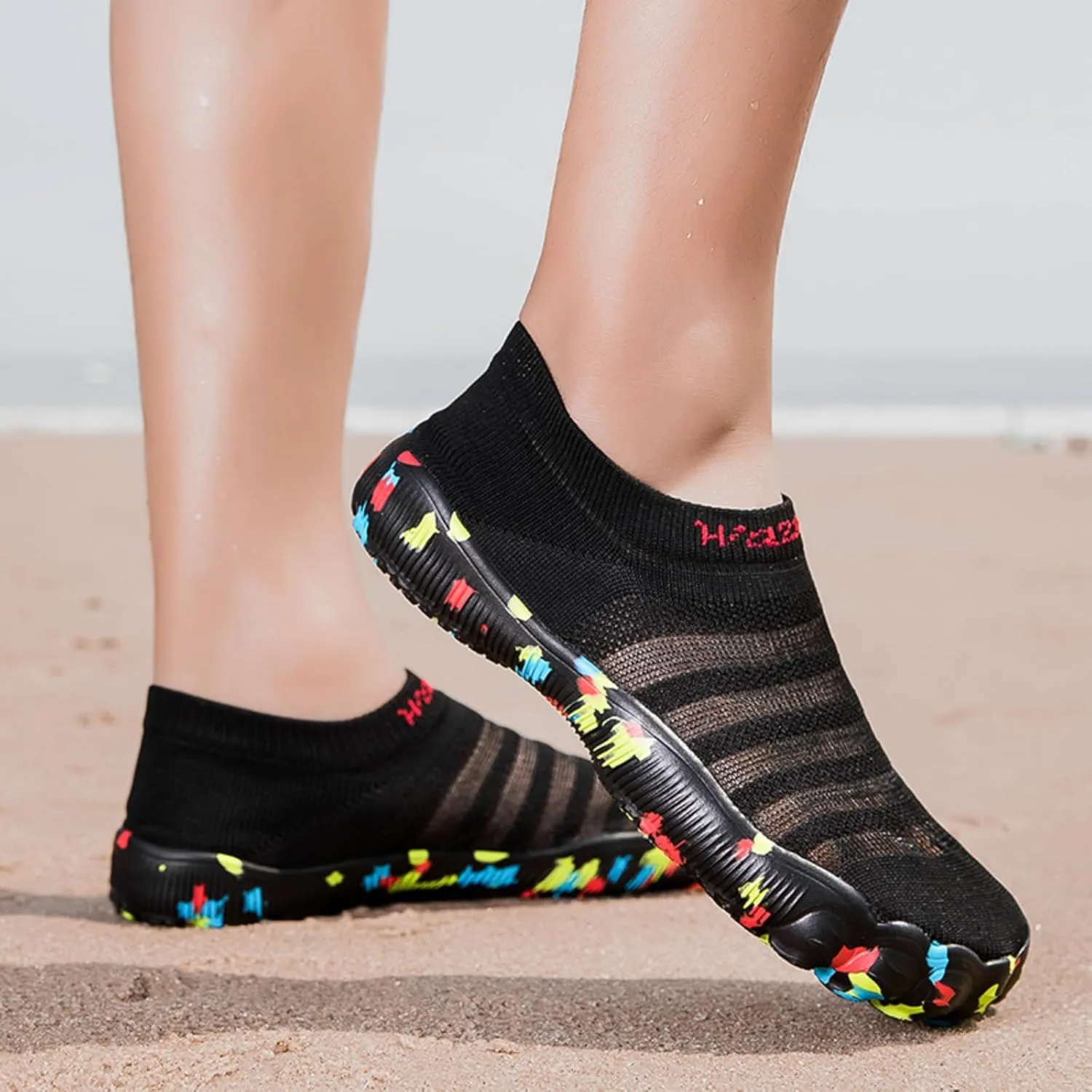 Womens Mens Shoes Athletic Sneakers Barefoot Aqua Shoes for Beach Swimming Hiking Boating Sailing Comfy Casual Non Slip Walking Flats Lightweight Breathable Slip on Sneakers
