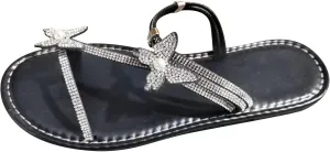 Women's Rhinestone Butterfly Flip-Flops 2025 Fashion Summer Hollow Out Strap Criss Cross Flip Flops Shoes