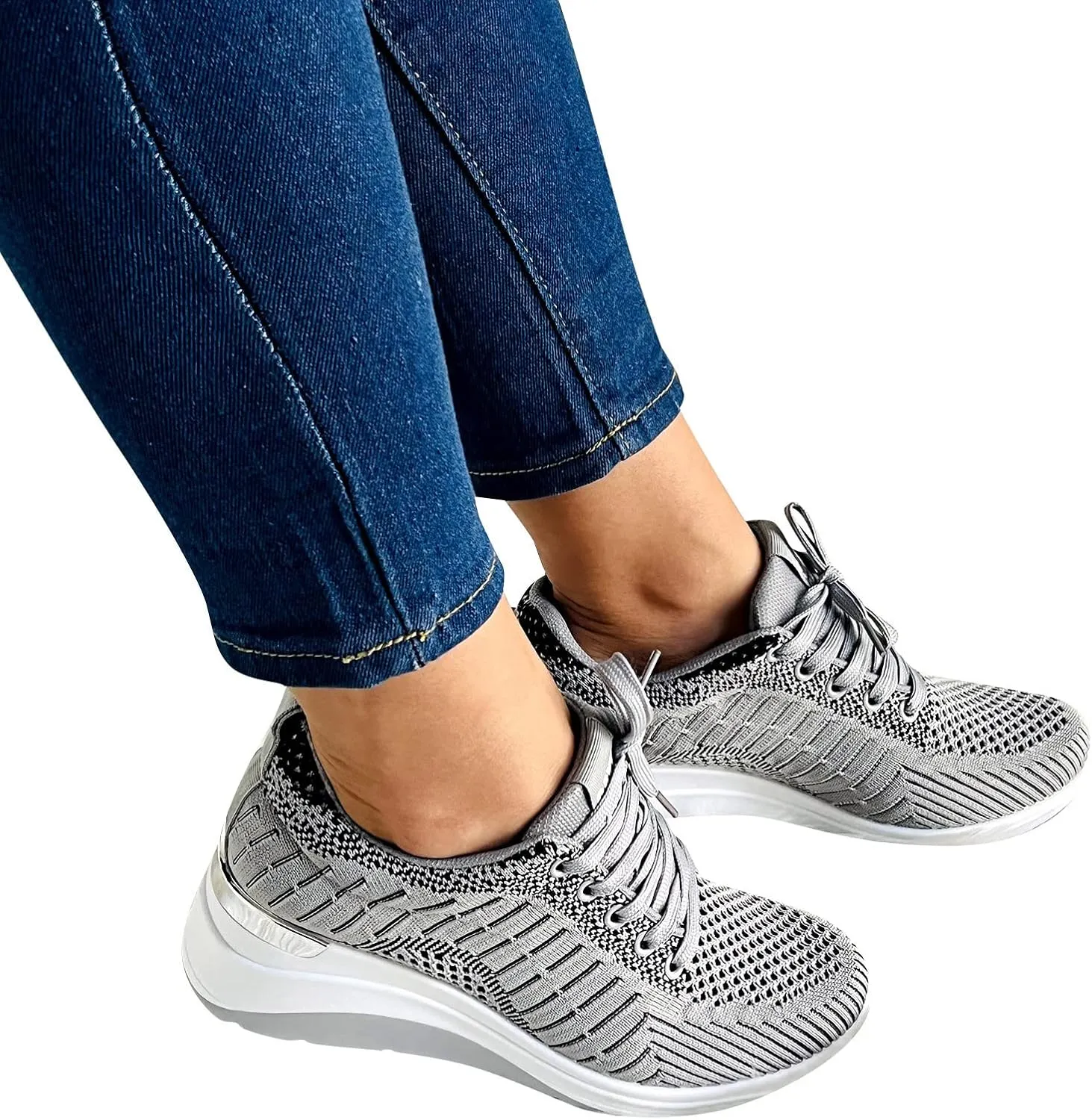 Women's Running Shoes Lightweight Breathable Wedge Walking Sneakers Non Slip Tennis Workout Athletic Shoes