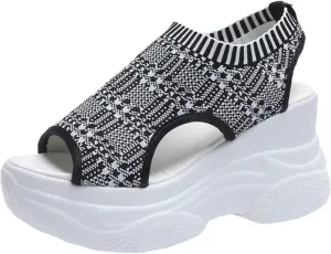 Women's Sandals Arch Support Wedge Sandals Orthopedic Walking Sandals Summer Open Toe Ankle Strap Shoes