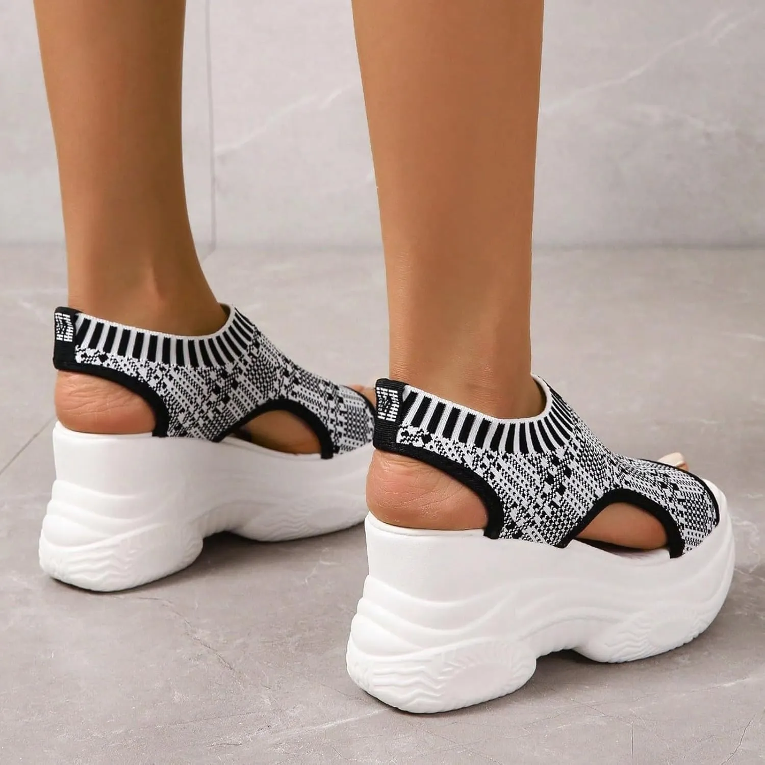 Women's Sandals Arch Support Wedge Sandals Orthopedic Walking Sandals Summer Open Toe Ankle Strap Shoes