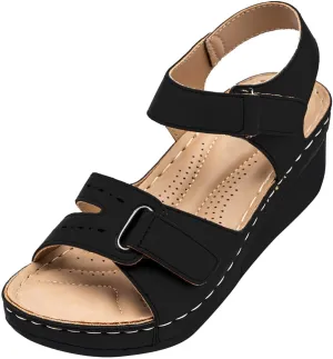 Womens Sandals Comfortable Dressy Strappy Sandals Open Toe Wedge Platform Sandals Orthopedic Sandals Arch Support