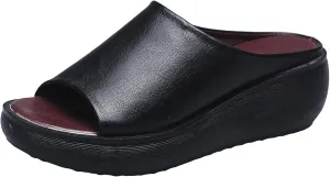 Women's Sandals Women Orthopedic Sandals With Arch Support Flat Sandals for Women with Arch Support for Size6, Black