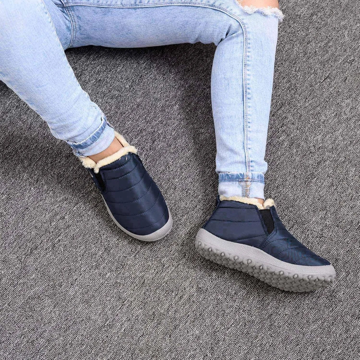 Womens Snow Boots Waterproof Slip on Women's Winter Waterproof Fur Lined Frosty Snow Boots Women's Winter Boots Wide Calf Zapatos Para La Nieve De Mujer Botas Contra El Agua Para Mujer