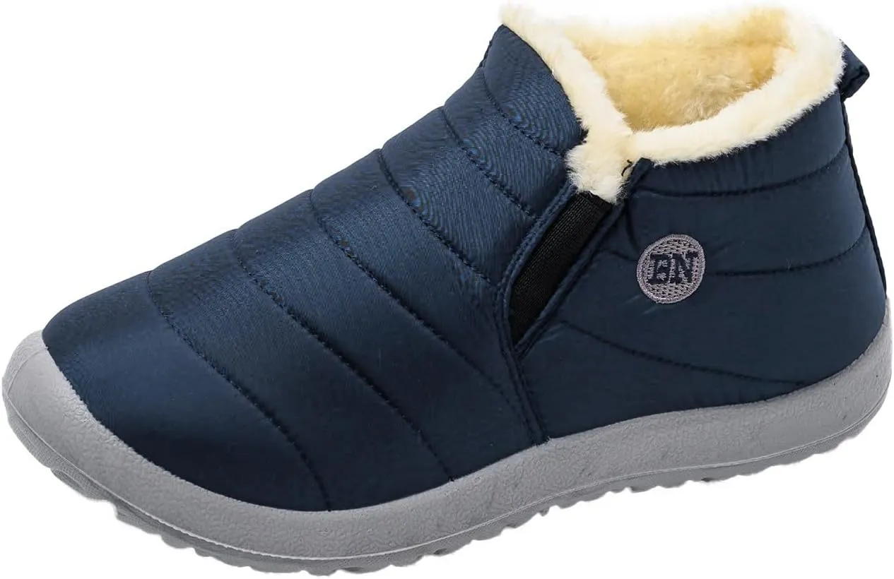 Womens Snow Boots Waterproof Slip on Women's Winter Waterproof Fur Lined Frosty Snow Boots Women's Winter Boots Wide Calf Zapatos Para La Nieve De Mujer Botas Contra El Agua Para Mujer