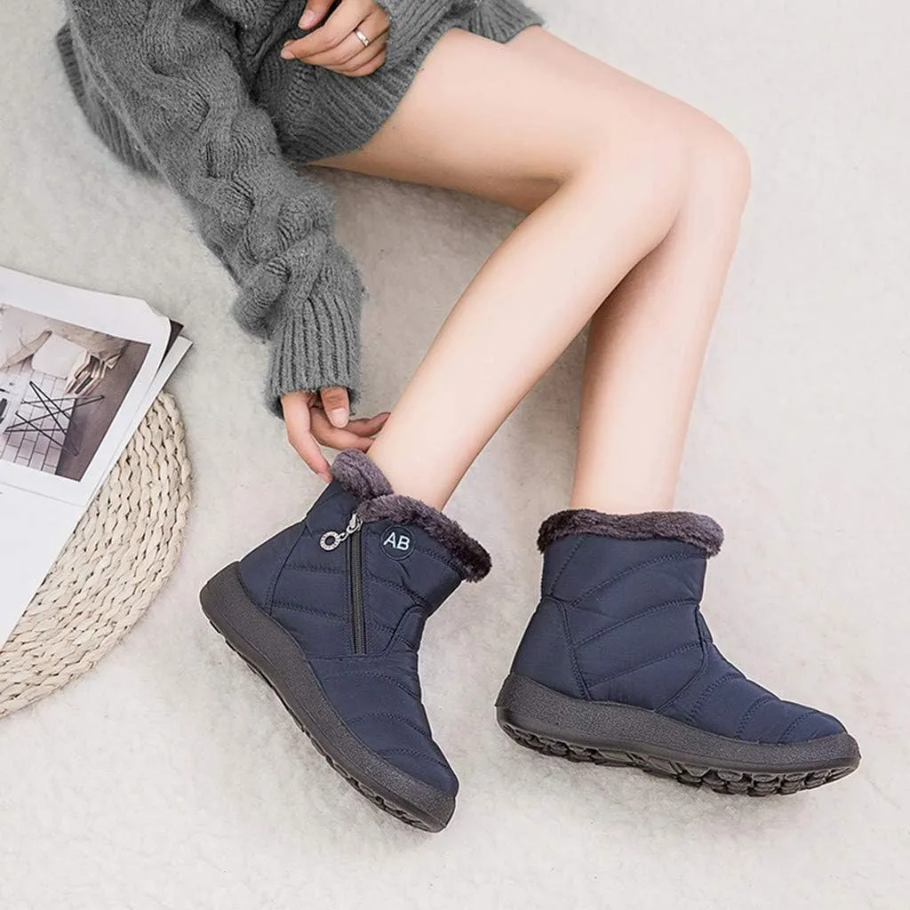 Womens Snow Boots Waterproof Wide Calf Womens Fall Fashion 2023 Boots Winter Winter Boots for Women Snow Womens Winter Hunting Boots Waterproof Insulated Botas Para Invierno Mujer Modernas