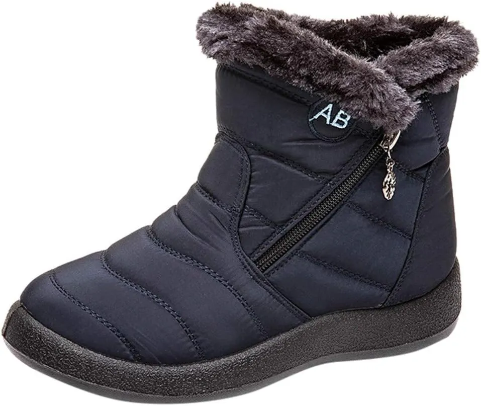Womens Snow Boots Waterproof Wide Calf Womens Fall Fashion 2023 Boots Winter Winter Boots for Women Snow Womens Winter Hunting Boots Waterproof Insulated Botas Para Invierno Mujer Modernas