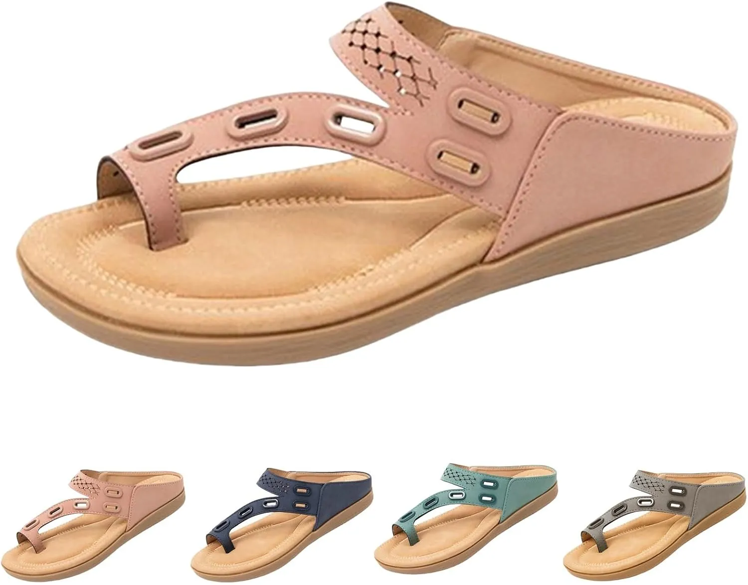 Womens Summer Flip Flops Casual Walking Wedges Platform Recovery Flipflops Pillow Soft Summer Beach Shoes