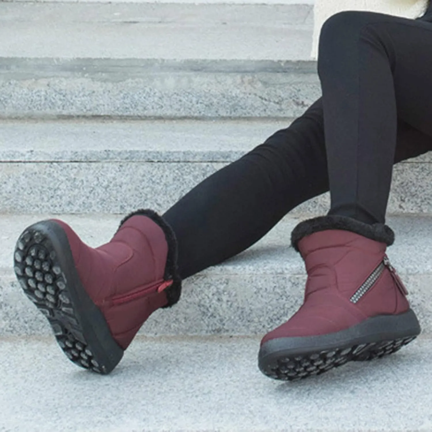 Women's Wide Snow Boots Waterproof Insulated Snow Boots Women Wide Width Womens Boots for Snow Women's Winter Boots Botas De Mujer Para El Frio De Vestir Con Tacones