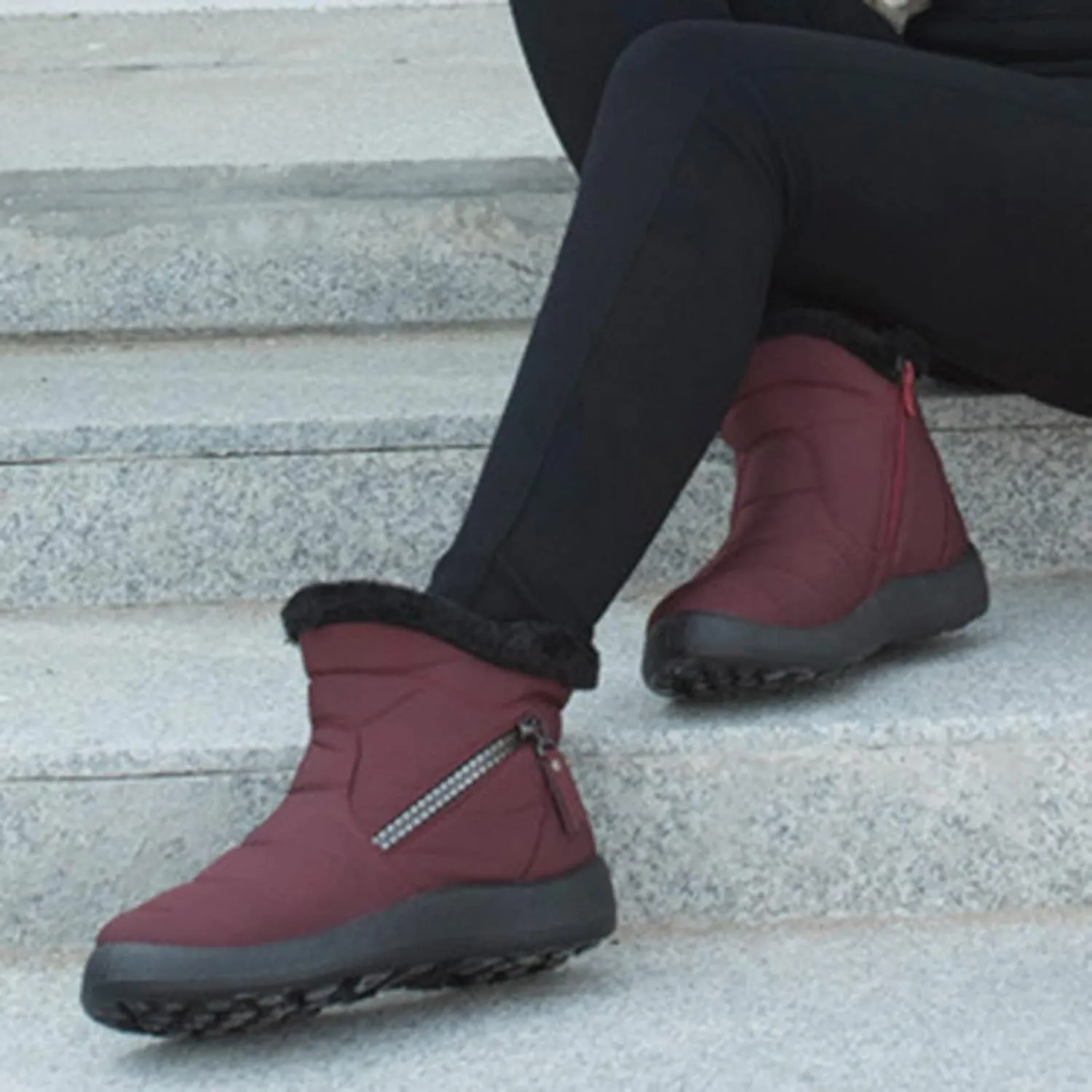 Women's Wide Snow Boots Waterproof Insulated Snow Boots Women Wide Width Womens Boots for Snow Women's Winter Boots Botas De Mujer Para El Frio De Vestir Con Tacones