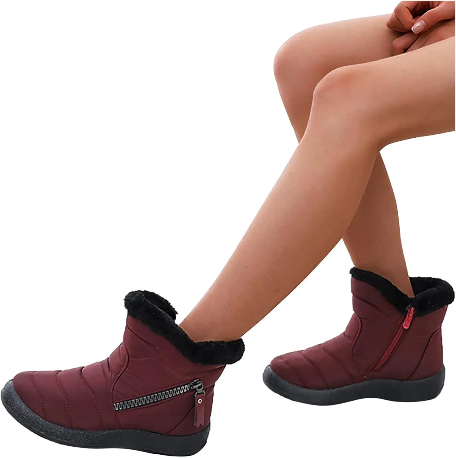 Women's Wide Snow Boots Waterproof Insulated Snow Boots Women Wide Width Womens Boots for Snow Women's Winter Boots Botas De Mujer Para El Frio De Vestir Con Tacones