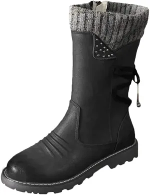 Women's Wide Snow Boots Waterproof Insulated Snow Boots Women Wide Width Womens Boots for Snow Women's Winter Boots Botas De Mujer Para El Frio De Vestir Con Tacones