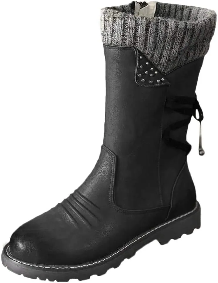 Women's Wide Snow Boots Waterproof Insulated Snow Boots Women Wide Width Womens Boots for Snow Women's Winter Boots Botas De Mujer Para El Frio De Vestir Con Tacones