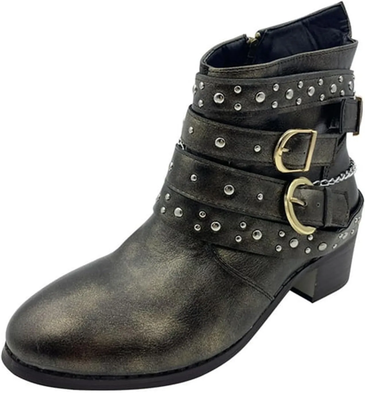 Womens Winter Boots Ankle Black Dress Booties for Women Women Suede Boots Wide Boot for Men Comfortable and Soft Lightweight Slip on Pointed Toe Chunky Stacked Heel