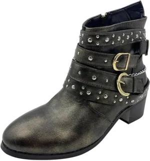 Womens Winter Boots Ankle Black Dress Booties for Women Women Suede Boots Wide Boot for Men Comfortable and Soft Lightweight Slip on Pointed Toe Chunky Stacked Heel