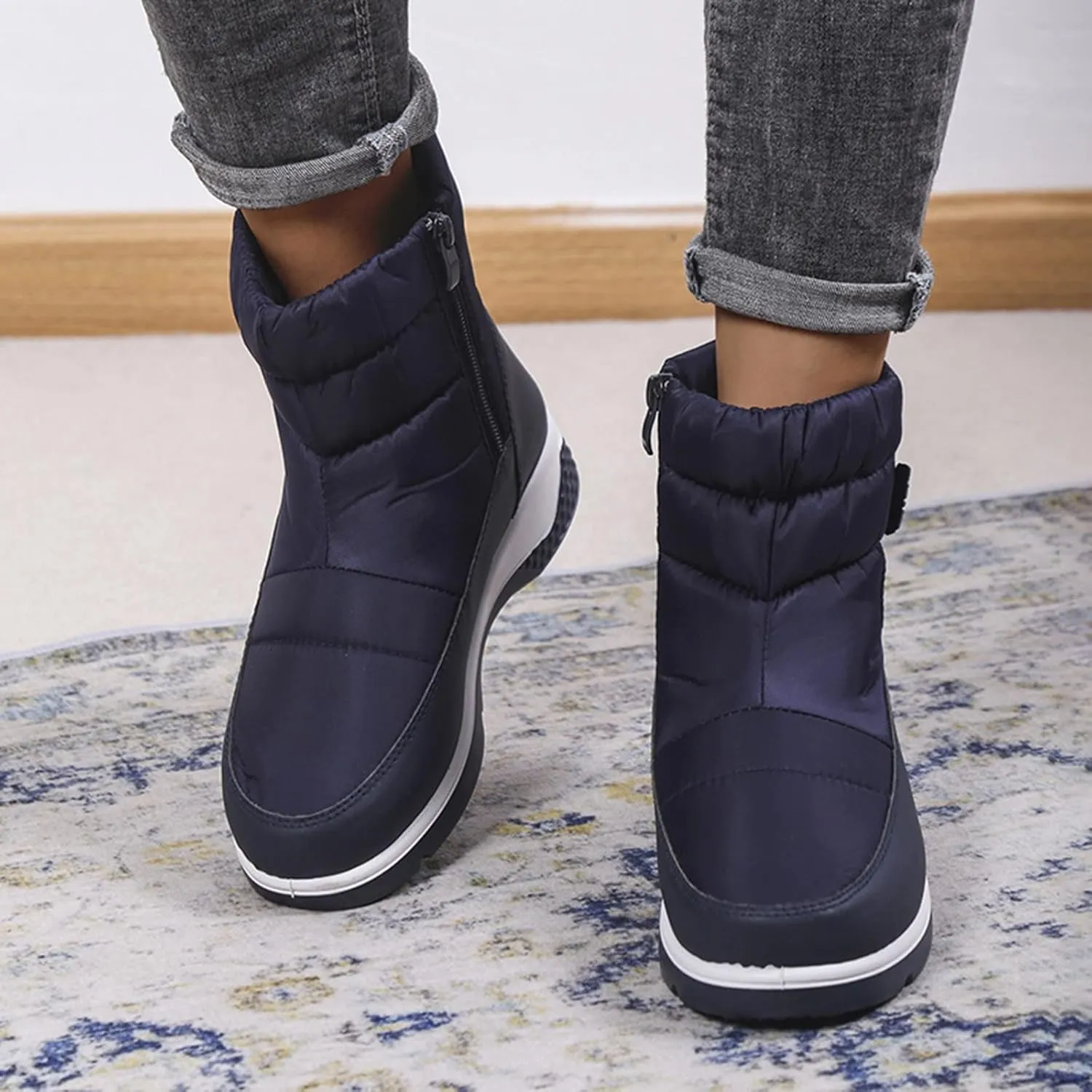 Womens Winter Boots Waterproof Wide Leg Womens Winter Dress Boots Size 12 Women Winter Boots Extra Wide Width Winter Boots for Women Waterproof Size 11 Snow Boots for Waterproof