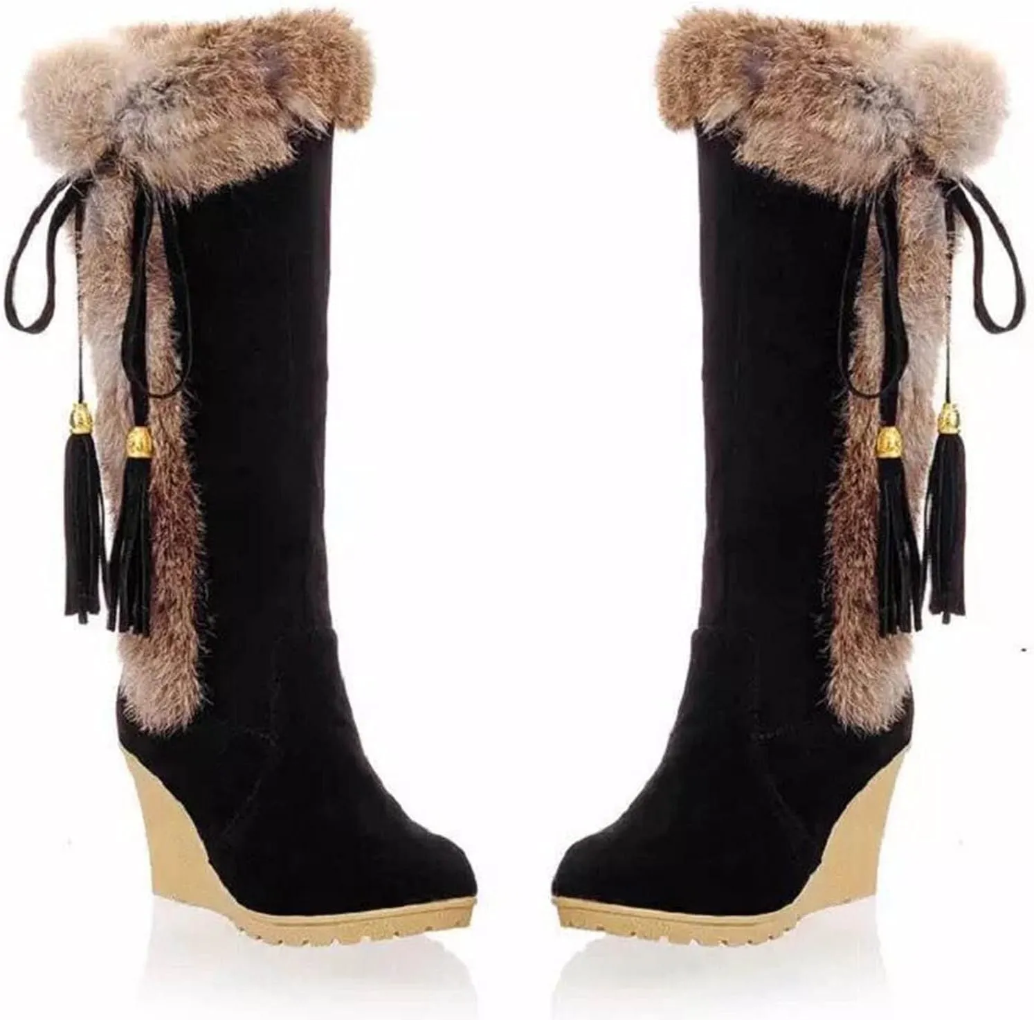 Womens Winter Snow Boots Slip ons Size 12 Wide Snow Boots for Women Womens Winter Boots 8.5 Wide Winter Boots for Women Waterproof Botas De Invierno Impermeables De Mujer