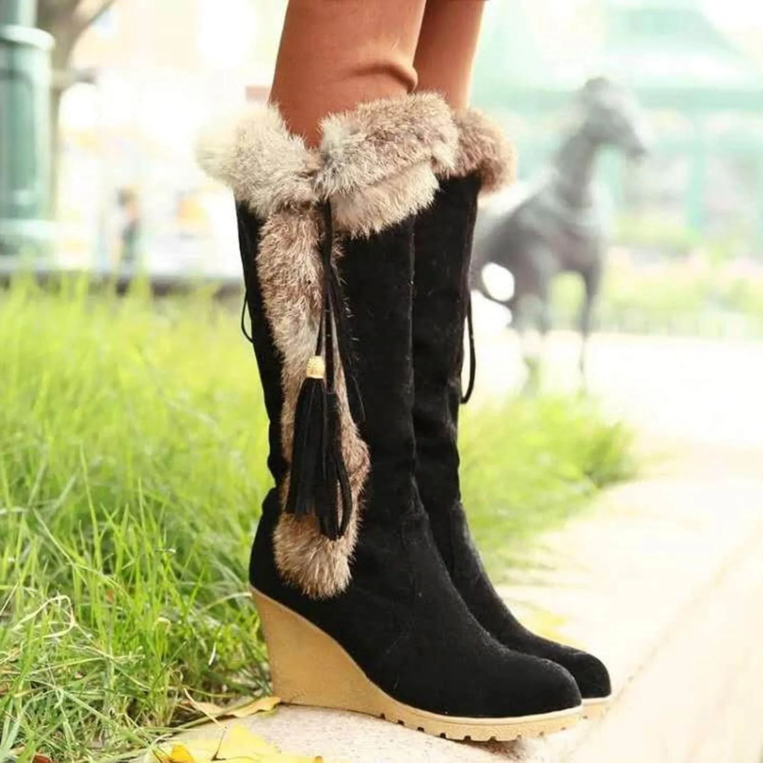 Womens Winter Snow Boots Slip ons Size 12 Wide Snow Boots for Women Womens Winter Boots 8.5 Wide Winter Boots for Women Waterproof Botas De Invierno Impermeables De Mujer