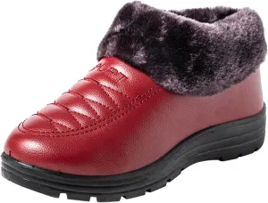 Women's Winter Warm Back Lace Up Snow Boots Tall Winter Boots for Women Waterproof/Bows Womens Wide Width Snow Boots Waterproof Insulated Winter White Boots for Women Heel Botas Para Frio Mujer