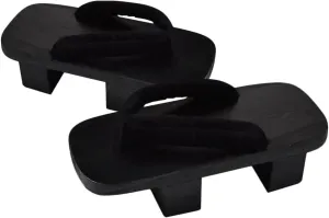 Wooden Geta Sandals Clogs Women Flip Flops Stage Performance Geta Japanese Wooden Slippers Shoes Heel Height 5CM