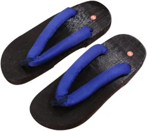 Wooden Japanese Sandals Geta Clog Sandals Wooden Geta Slippers Japanese Traditional Flip Flop for Boys Girls,Japanese Wooden Clog Sandals Kimono Flip Flops (Color : Style-2, Size : EUR41)