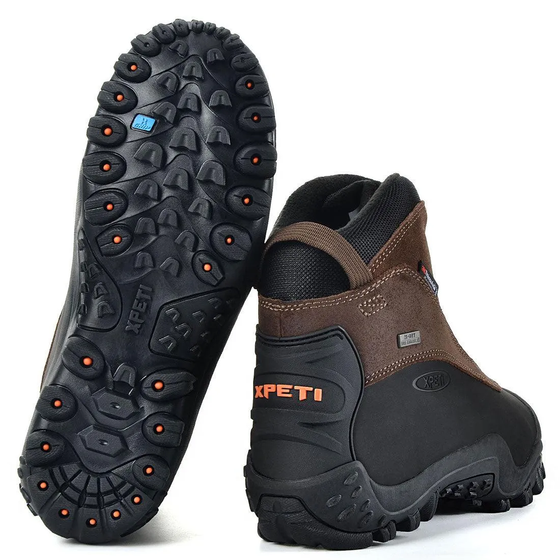 XPETI Men's SnowRider Zipper Waterproof Winter Hiking Boots