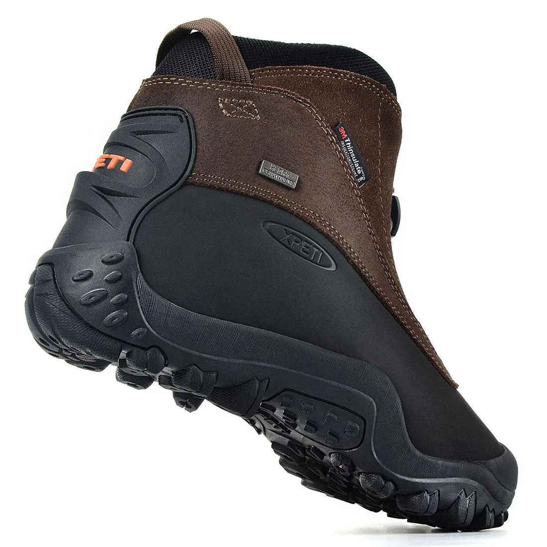 XPETI Men's SnowRider Zipper Waterproof Winter Hiking Boots