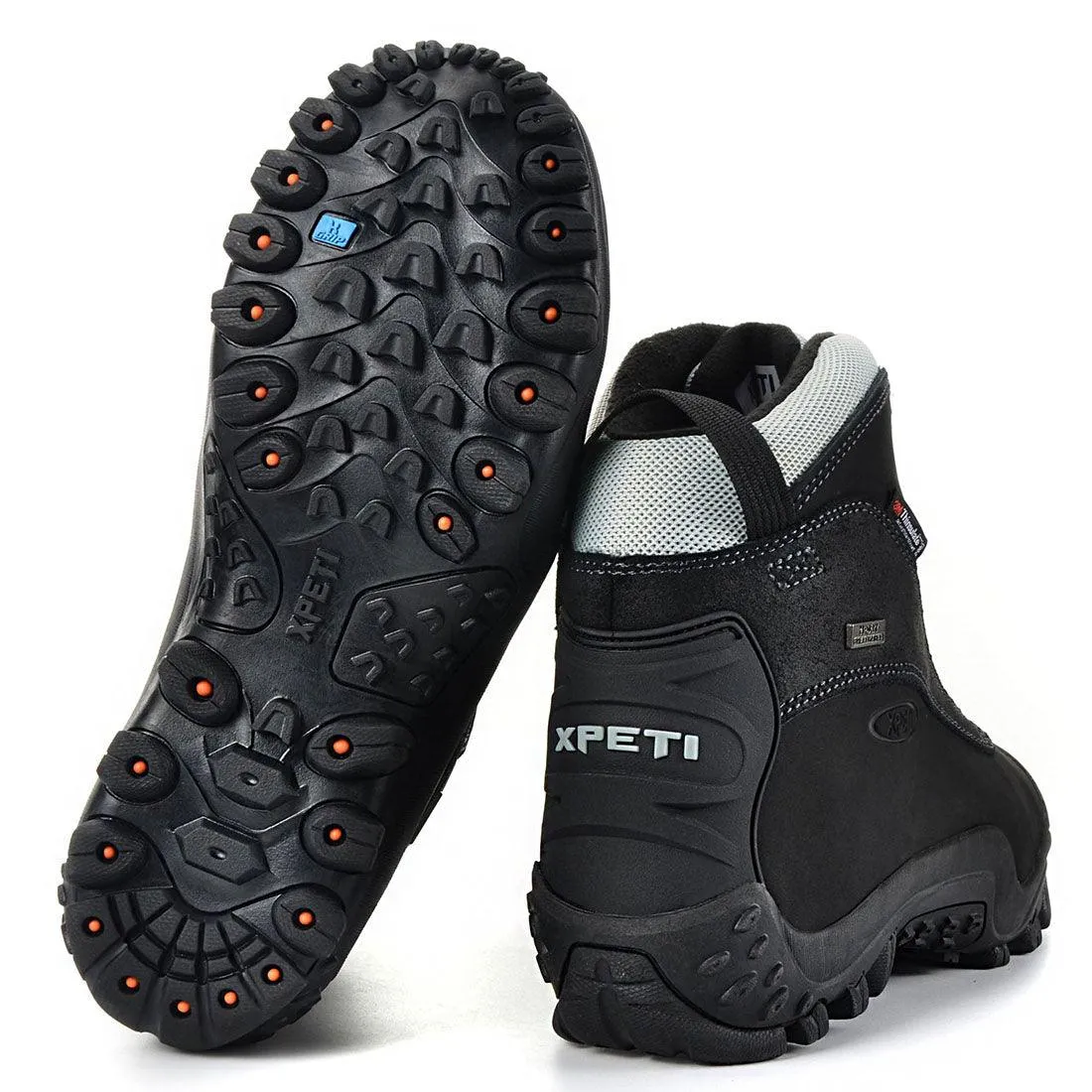XPETI Men's SnowRider Zipper Waterproof Winter Hiking Boots