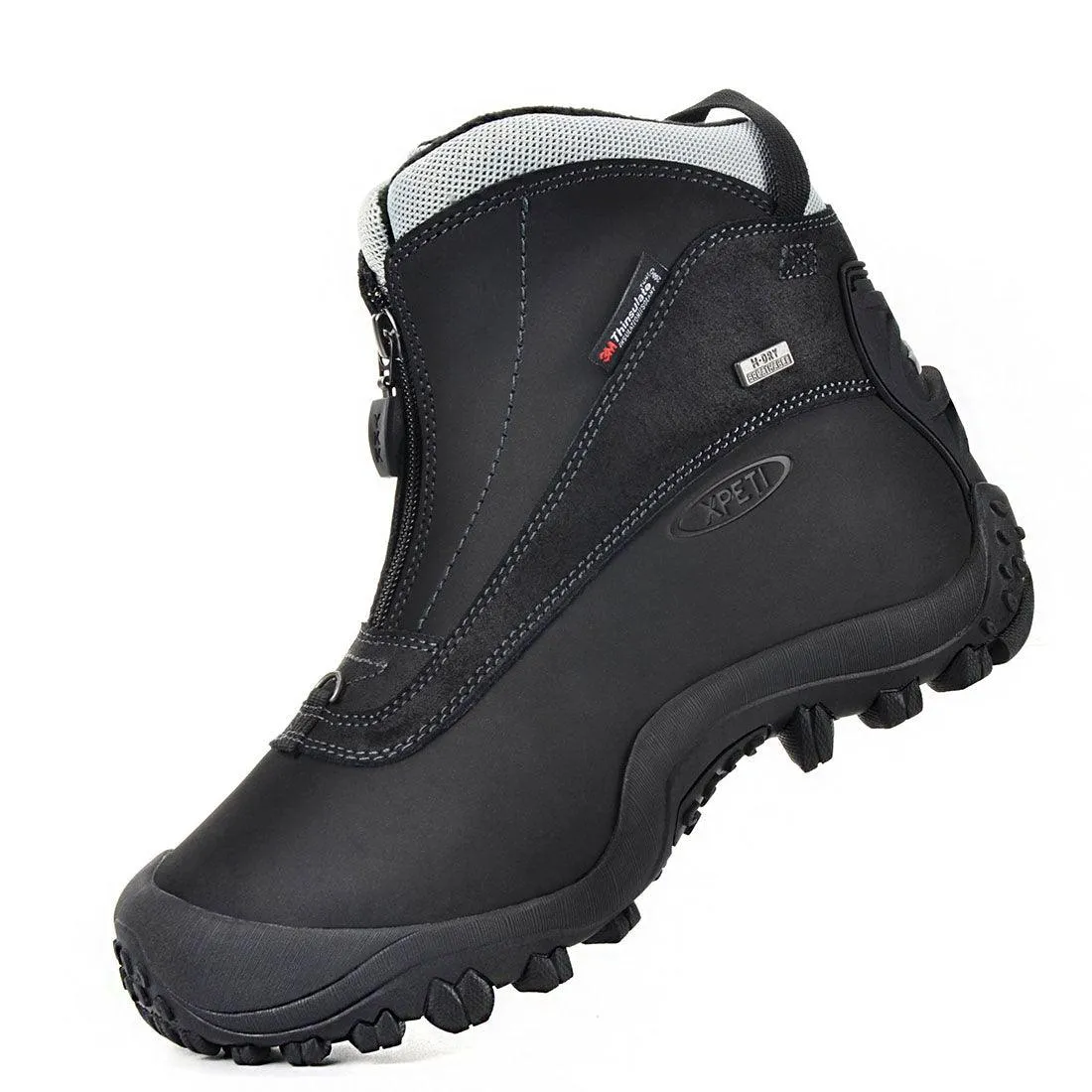 XPETI Men's SnowRider Zipper Waterproof Winter Hiking Boots