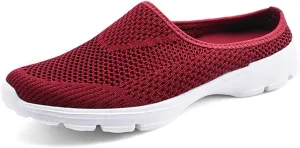 ZWRXW Mules for Women 2025 Summer Air Cushion Platform Mesh Mules Sneaker Non Slip Orthopedic Sneakers Arch Support Diabetic Fasciitis Sandals Lightweight Breathable Slippers Closed Toe Wedge Sandals